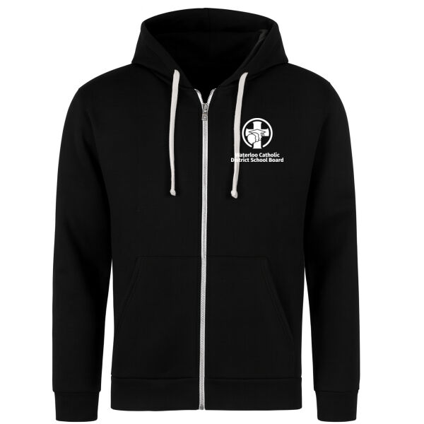 Embroidered Slim Fit Full Zip Hoodie 🍁 Thumbnail